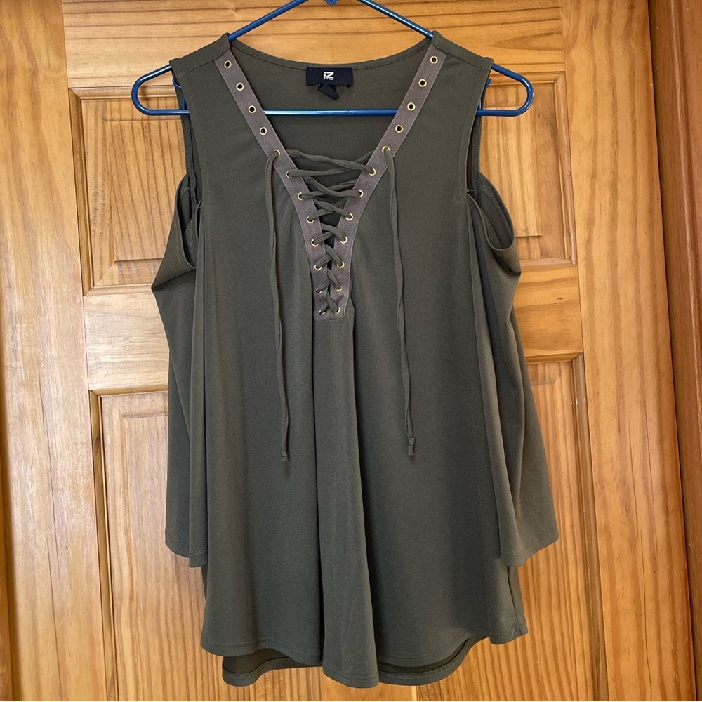 IZ Byer Cold Shoulder Blouse